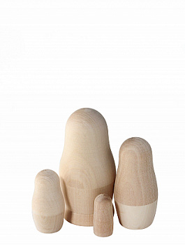 Фото Матрешка 4-кукольная заготовка для росписи