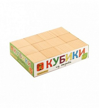 фото Кубики неокрашенные 12 шт.