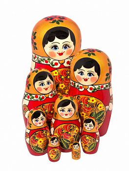 Фото Матрешка хохломская 8-и кукольная